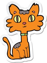 sticker of a cartoon cat
