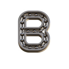Futuristic Bearing 3D Alphabet or PNG Letters