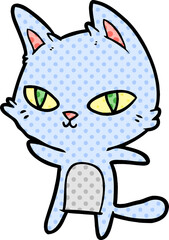 cartoon cat staring