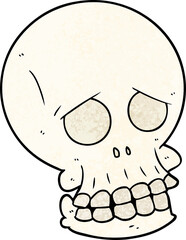 cartoon spooky skull