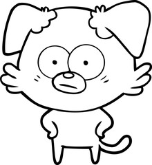 nervous dog cartoon