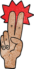 cartoon doodle peace sign