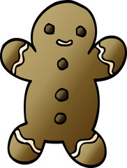 cartoon doodle gingerbread man