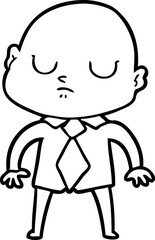 cartoon bald man