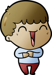 Fototapeta premium cartoon happy man