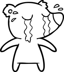 cartoon crying polar bear