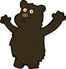 cartoon funny black bear