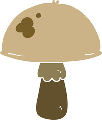 flat color style cartoon mushroom