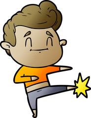 happy cartoon man