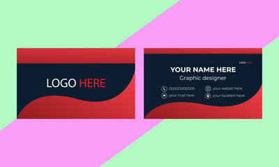 AI Modern And Elegant Red Professional Business Card Template