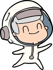 Obraz premium happy cartoon astronaut