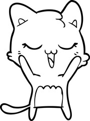 Obraz premium happy cartoon cat