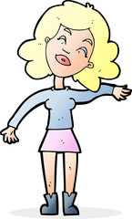 cartoon woman only joking