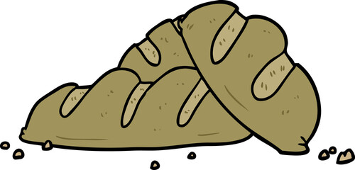 cartoon loaves of freshly baked bread