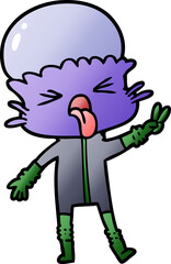 weird cartoon alien