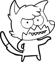 cartoon grinning fox