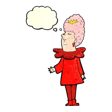 recommend clip art: cartoon queen with thought bubble