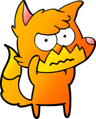 cartoon annoyed fox