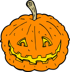 cartoon grinning pumpkin