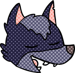 cartoon wolf face