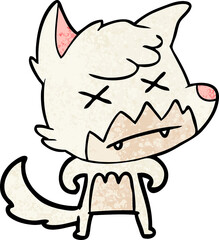 cartoon dead fox