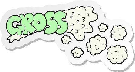 sticker of a gross cartoon