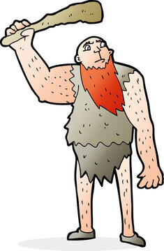 cartoon neanderthal