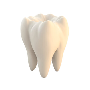 3d tooth isolated, generative ai