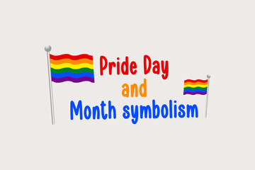 Quotes  Pride Flags LGBT rainbow logo icon vector suistable Pride Day and Month symbolism Background