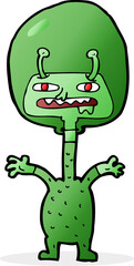 cartoon space alien