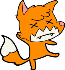 cartoon dead fox