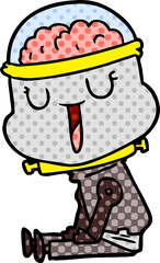 happy cartoon robot