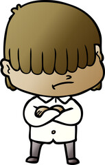 cartoon boy with untidy hair