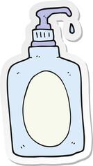 sticker of a cartoon hand soap