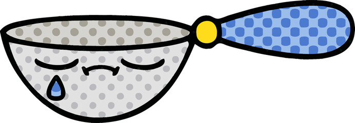 comic book style cartoon of a measuring spoon