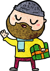 cartoon man with beard