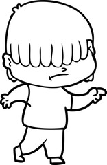 cartoon boy with untidy hair