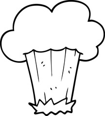 line drawing cartoon big bang