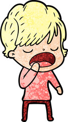 cartoon woman talking