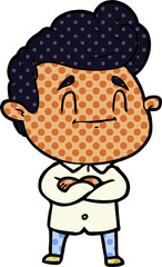 happy cartoon man