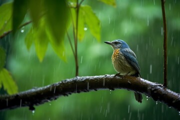 bird, rain, nature, wildlife, outdoors, weather, avian, ecology, rainfall, birdwatching