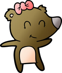 female bear cartoon