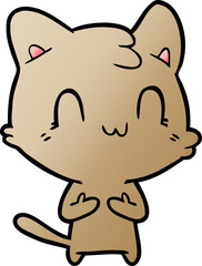 cartoon happy cat