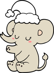 cute christmas elephant