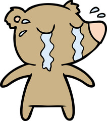 crying bear cartoon chraracter
