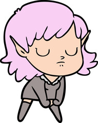 cartoon elf girl