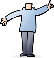 cartoon body with raised hand  (mix and match cartoons or add own photos)