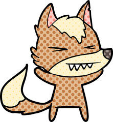 angry wolf cartoon