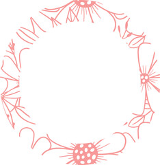 Round frame abstract background drawing.