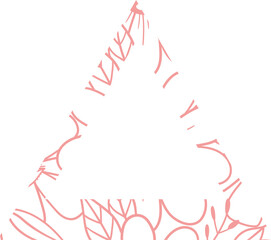 Triangle frame abstract background drawing.
